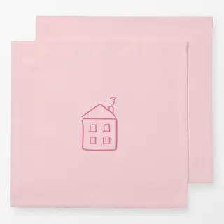 Servietten Little House pink