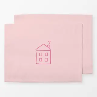 Tischset Little House pink