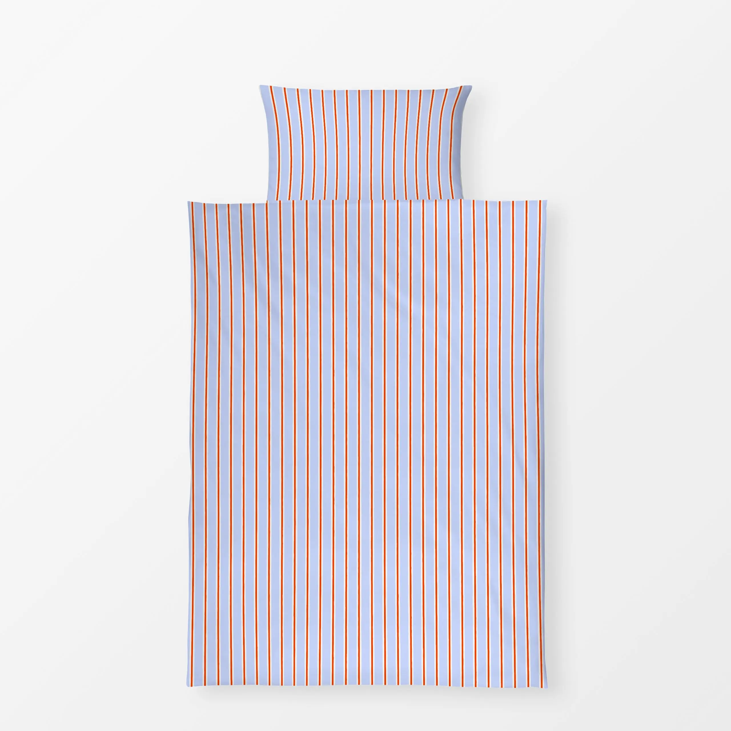Bettwäsche Streifen Blau Rot - Symbole & Muster - von „Sophie Augustin Illustration"; Muster, Streifen, modern, gestreift, S...