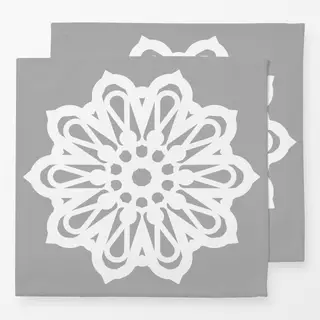 Servietten Puristischer Stern No1 grau