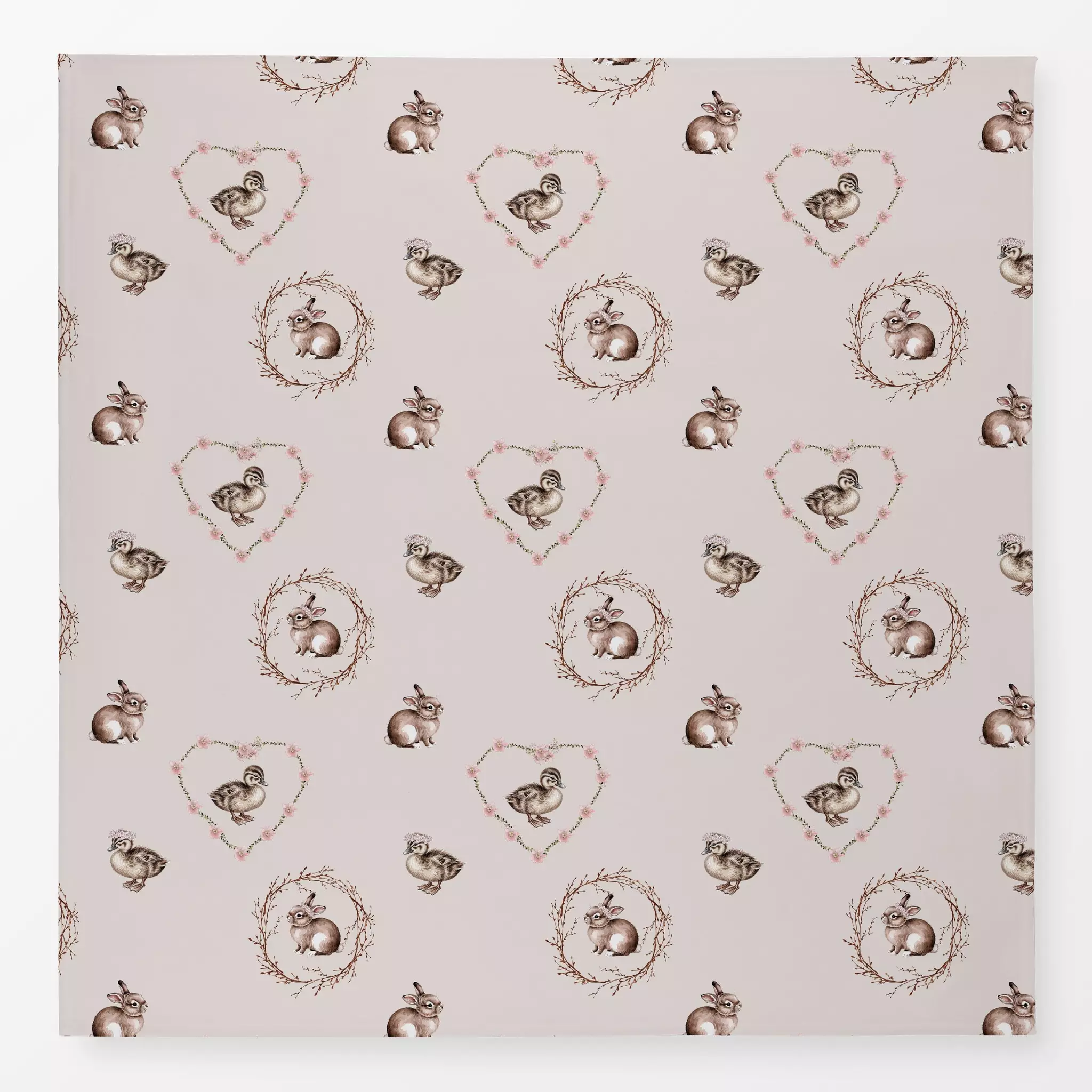 Tischdecke Coquette Ente & Hase Beige Coquette Ente & Hase Beige