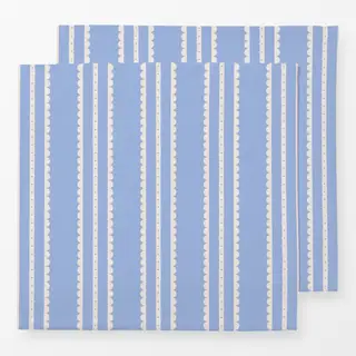 Servietten Spitzenstreifen Blau