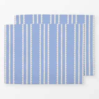 Tischset Spitzenstreifen Blau