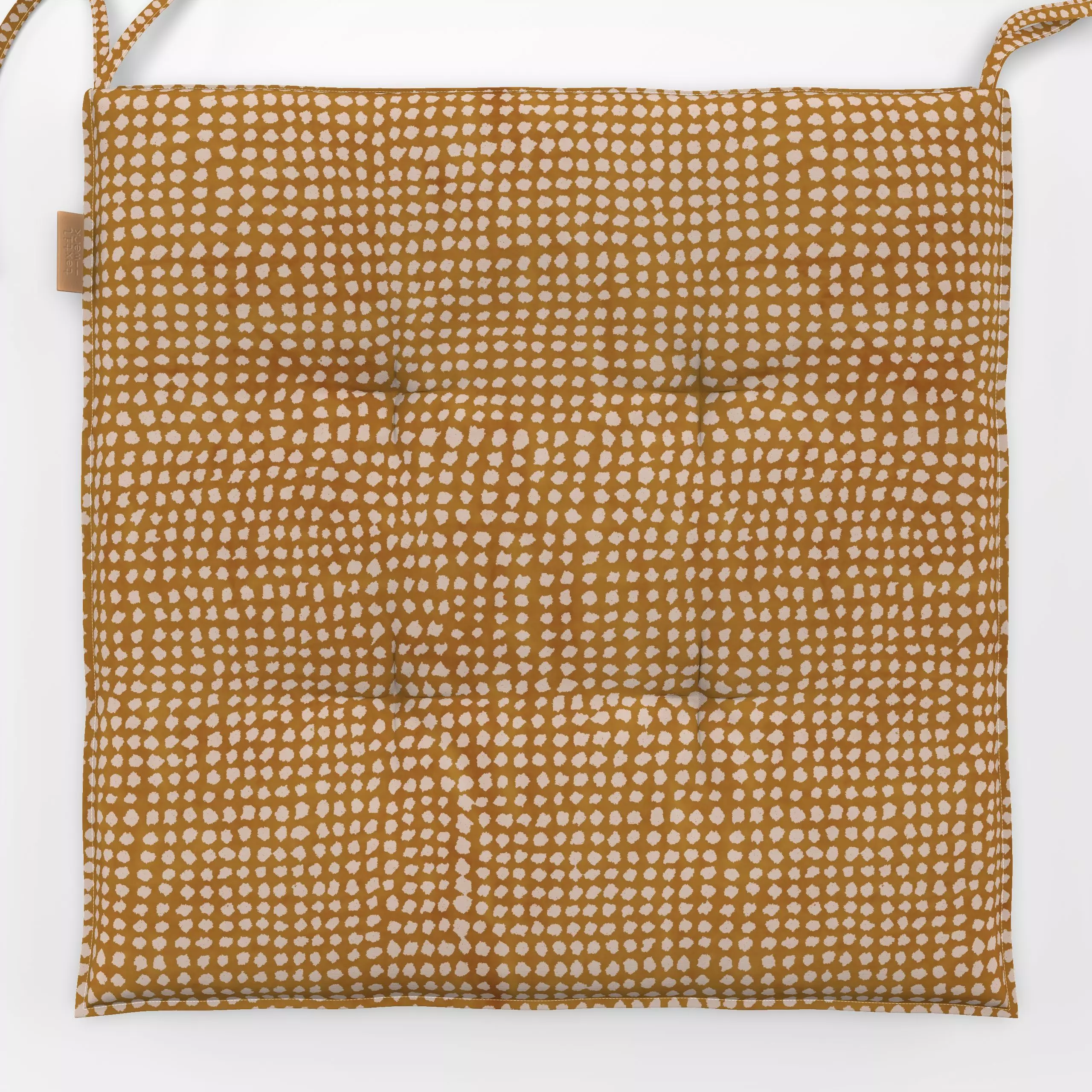 Sitzkissen Dots orange - Herbst, Symbole & Muster - von „Studio Kesse“; minimal, Punkte, Orange, Dots, Herbst, Scandi, gelb,...