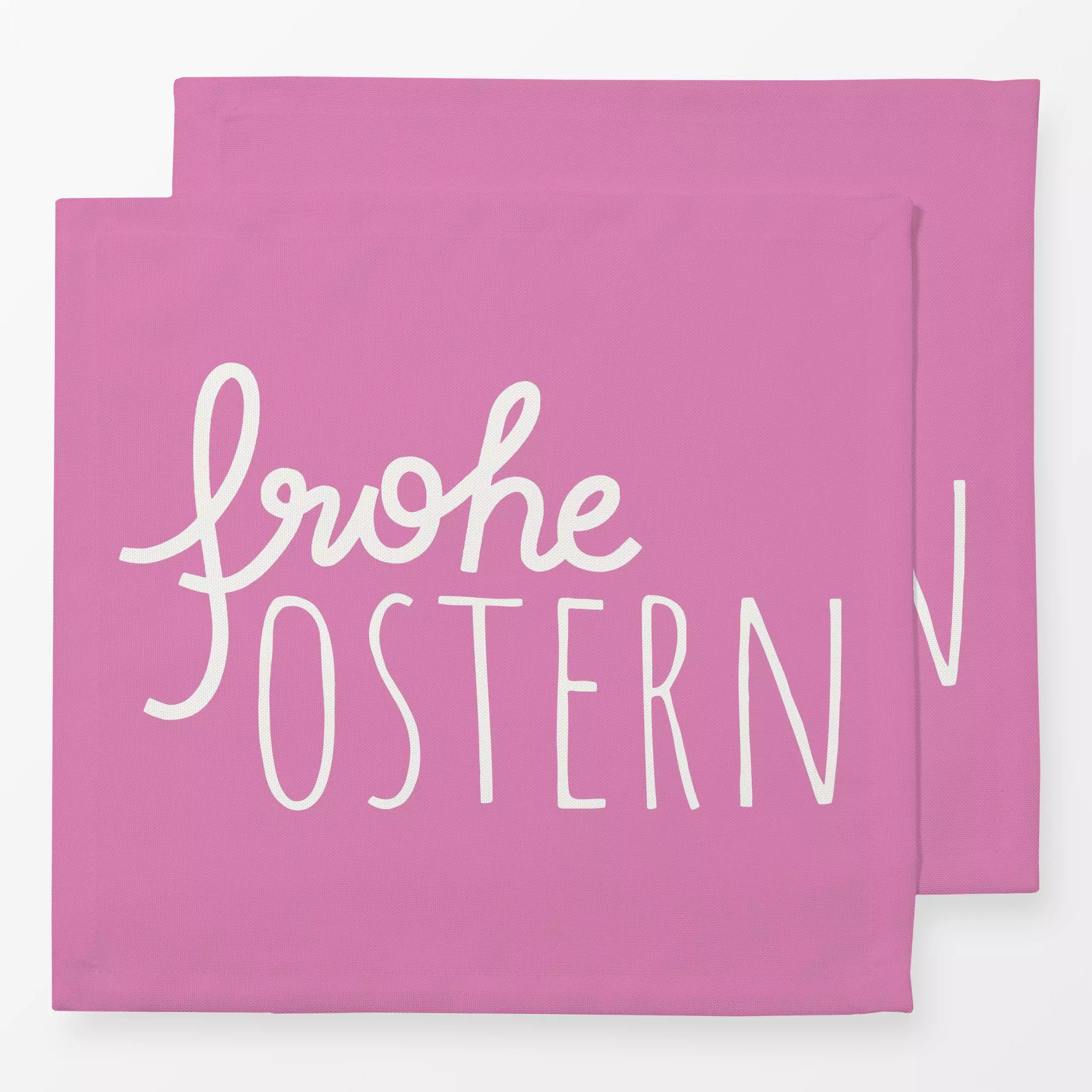 Servietten Frohe Ostern pink - Frühling, Sprüche & Schriftzüge, Anlässe, Ostern - von „Studio Kesse"; Ostern, Spruchkissen, ...