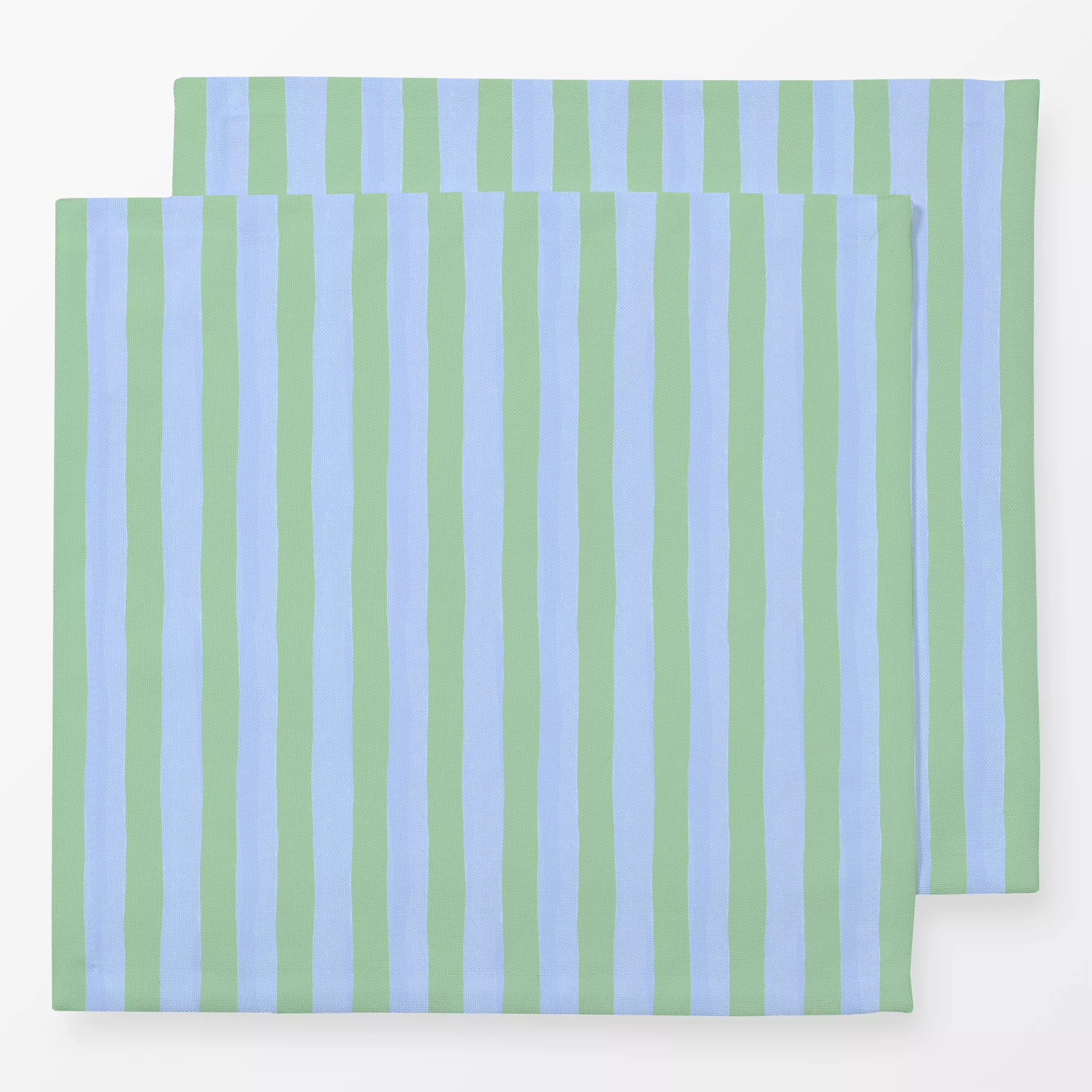 Servietten Streifen Blau Grün - Symbole & Muster - von „Studio Kesse"; Linien, Streifen, blau, Ostern, grun, gestreift, Stre...