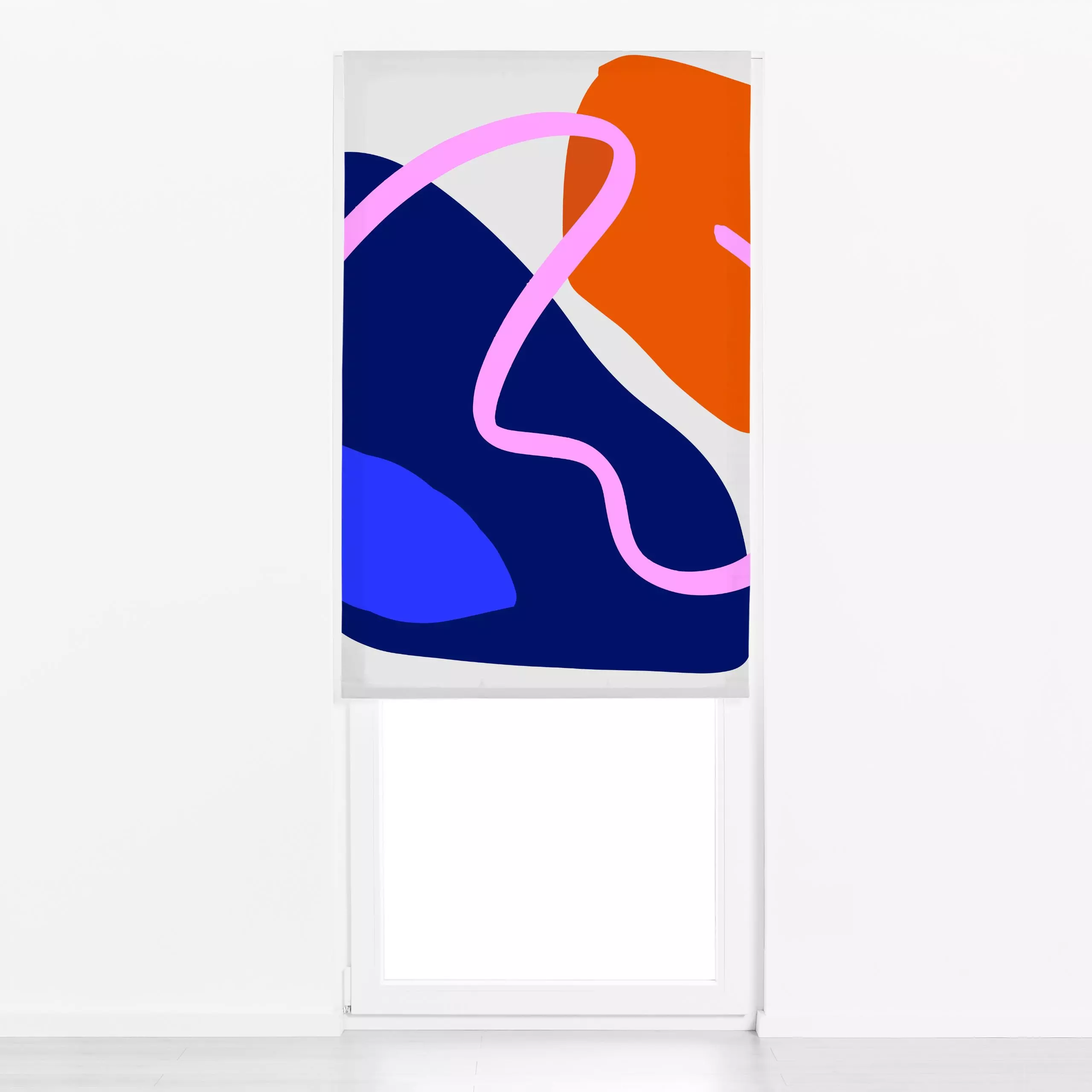 Raffrollo Bold Shapes 2 - Symbole & Muster - von „Mareike Böhmer"; linie, abstrakt, grafisch, formen, Grafik, bunt, Line, fa...