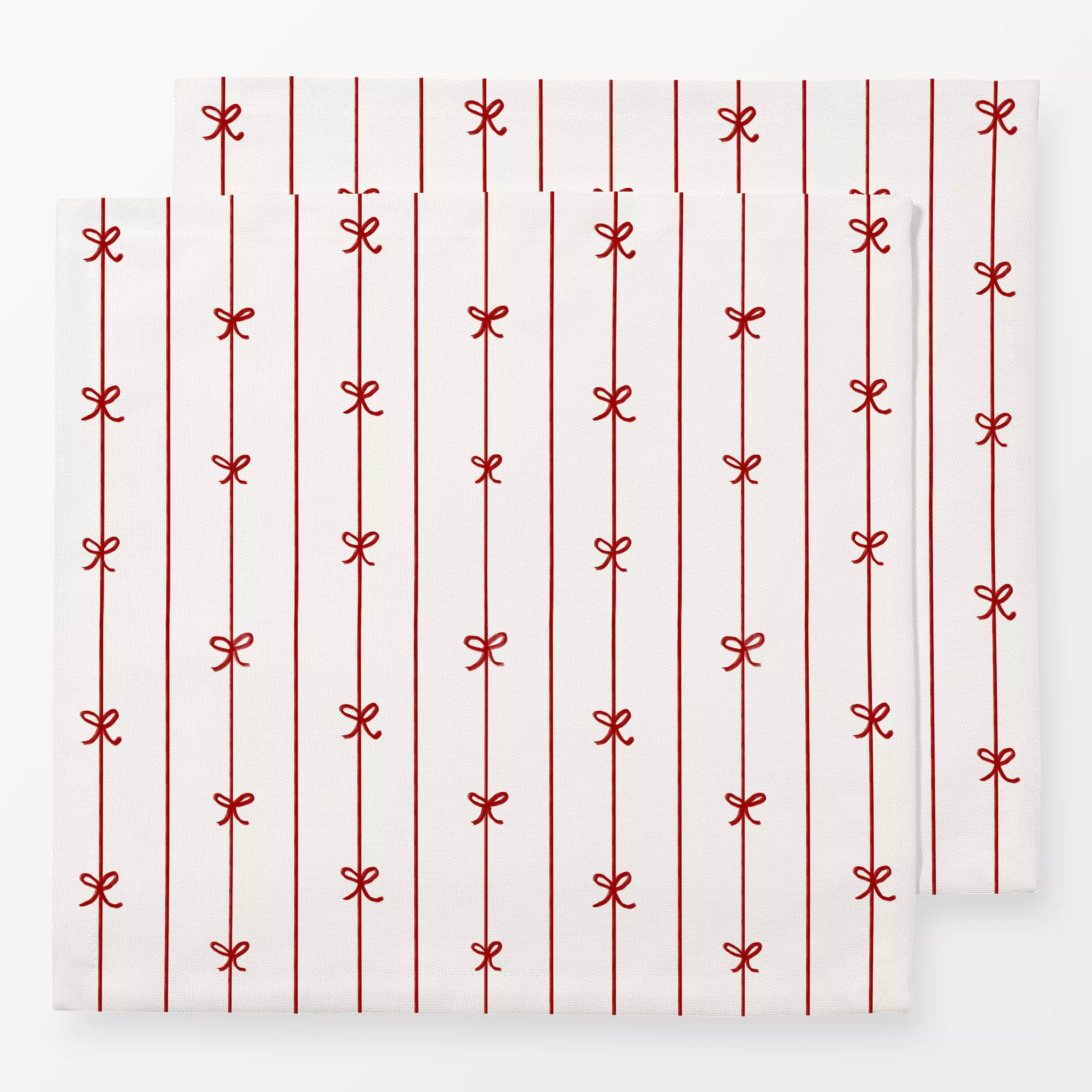 Servietten Schleifenmuster Beige - Weihnachten, Symbole & Muster - von „Sophie Augustin Illustration"; Streifen, Weihnachten...
