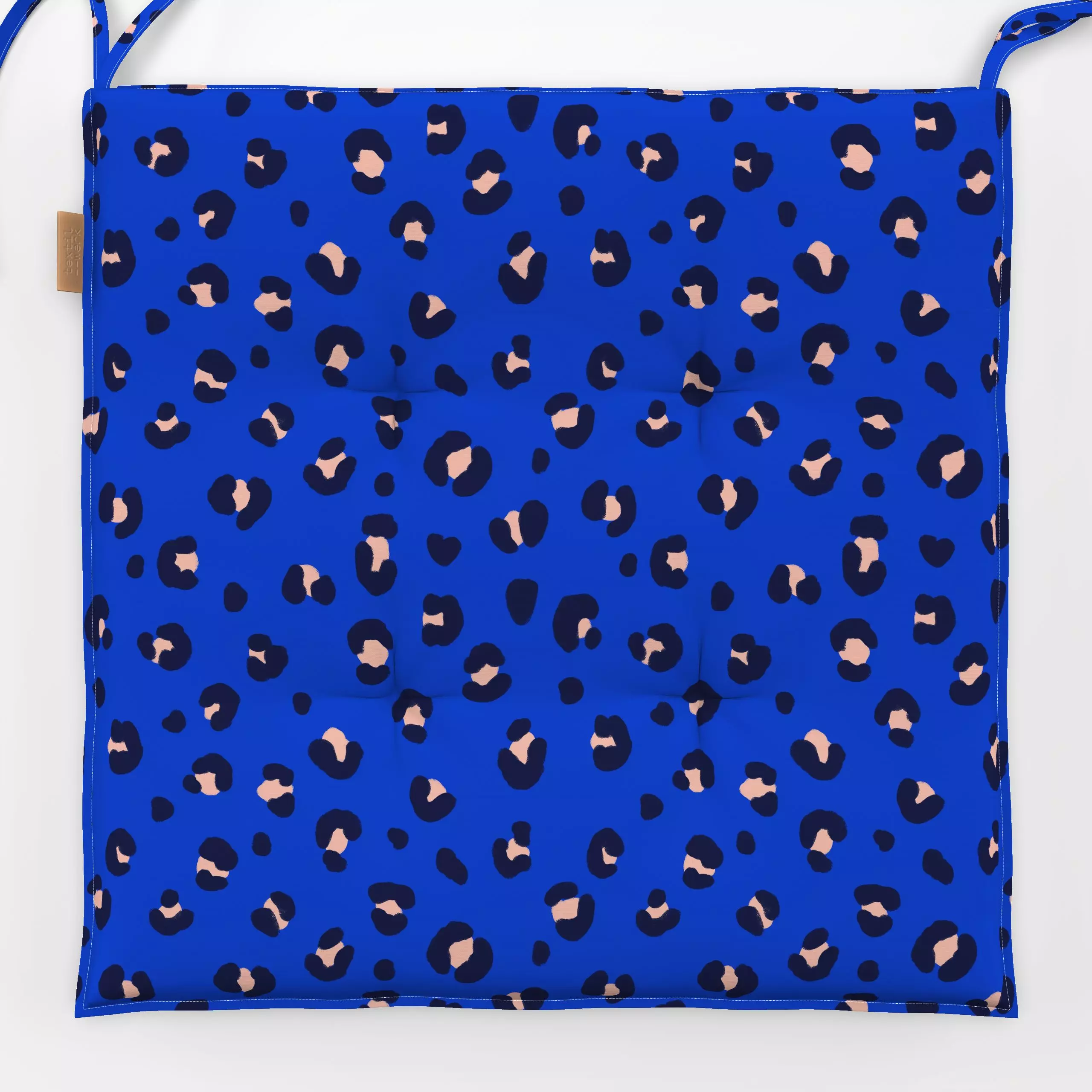 Sitzkissen Leo Muster Blau & Rosa (klein) - Tiere, Symbole & Muster - von „Maren Gross "; allover, Love, Self Love, Frauenpo...