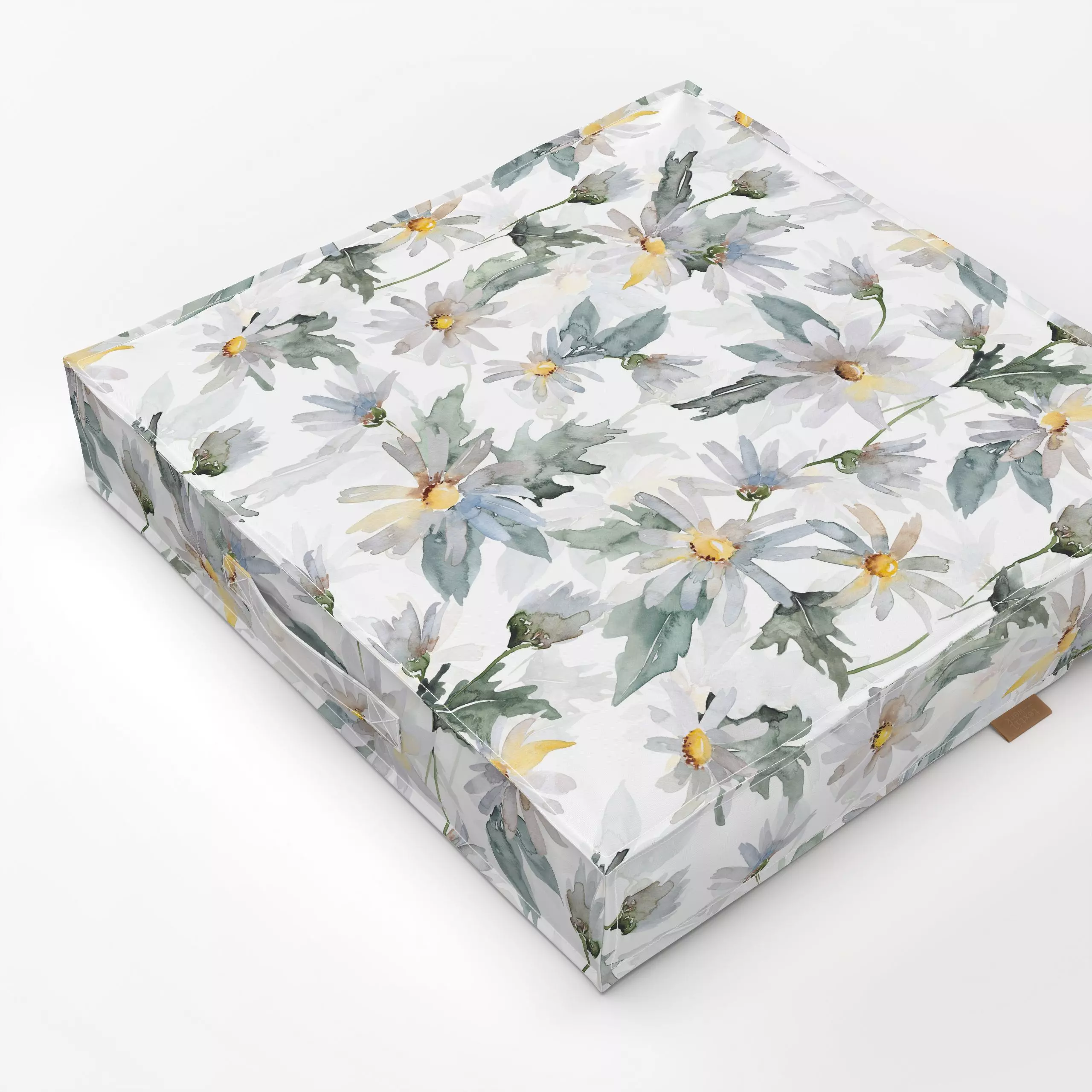 Bodenkissen Margeriten Wiese - Blumen & Florales, Pflanzen & Botanik - von „Uta Naumann"; Wasserfarben, Blumen, Garten, Blüt...