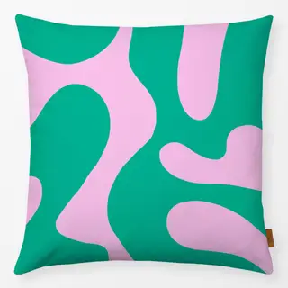 Kissen Summer Shapes Grün Rosa 2