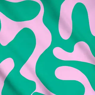 Meterware Summer Shapes Grün Rosa 2