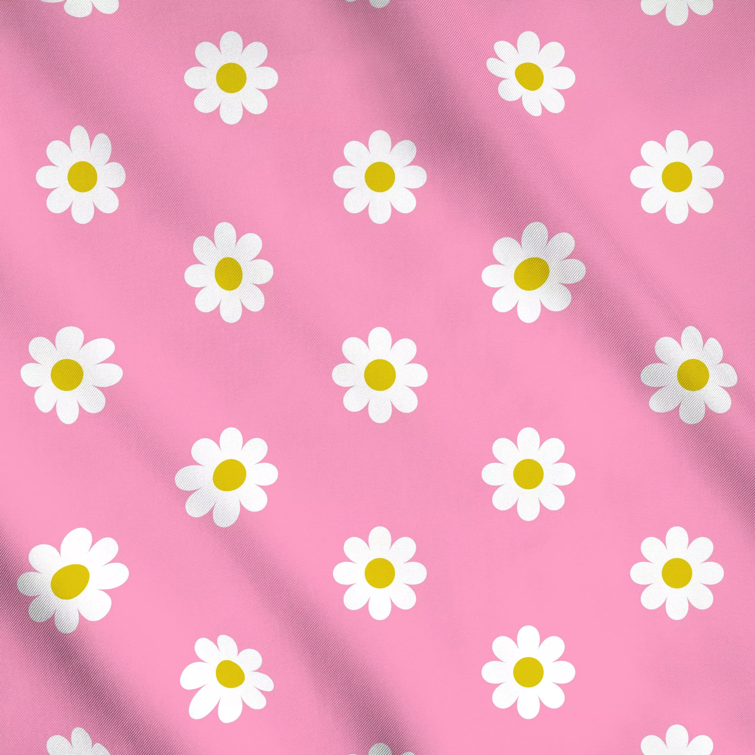 Meterware Pink Retro Daisy, Blumen, fürs Kinderzimmer, Sommer, von Sara Maria