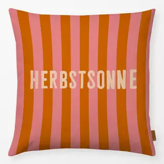 Kissen Herbstsonne Streifen Pink