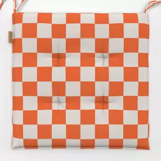 Sitzkissen Checks Karotten-Orange