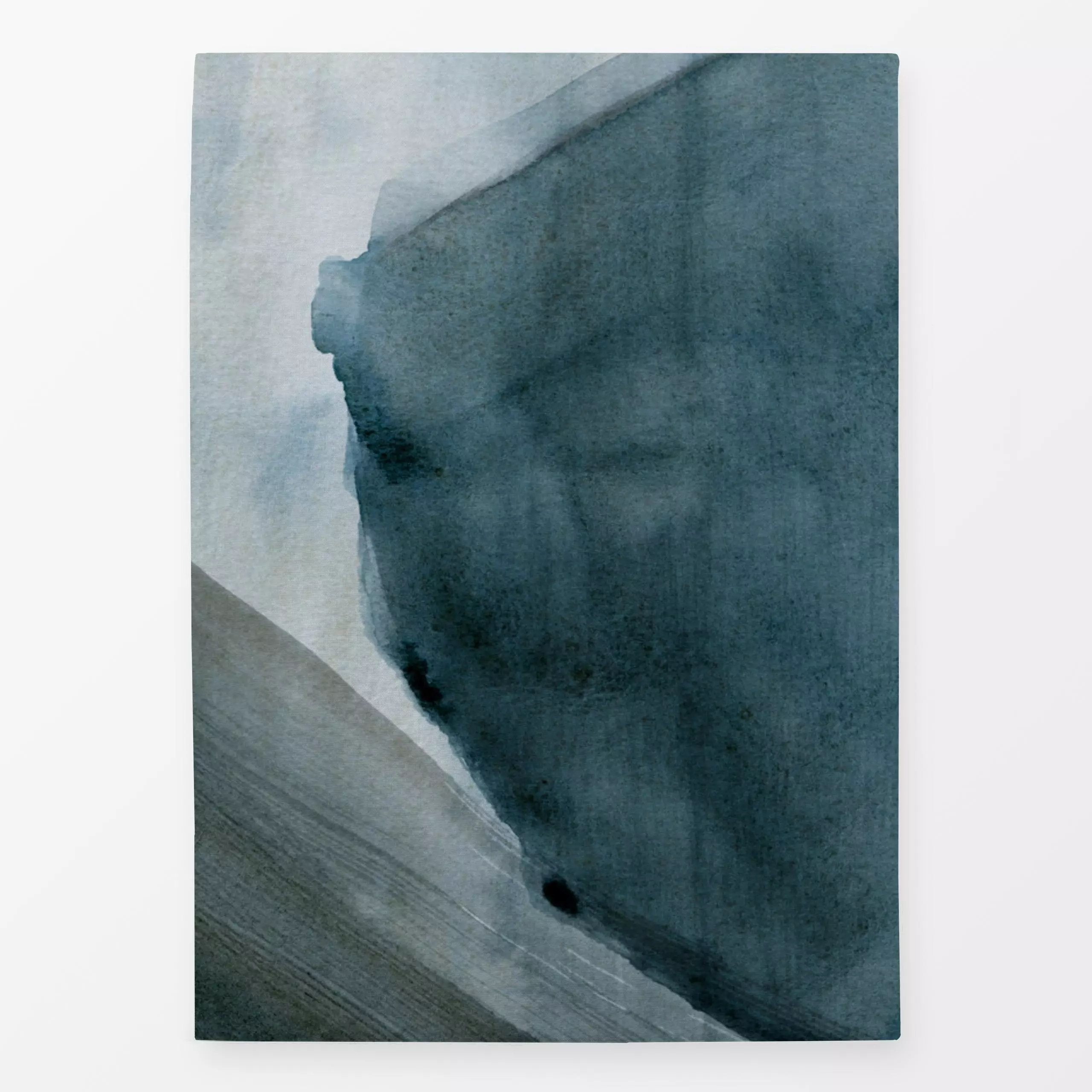 Geschirrtücher Indigo Watercolor Painting - Winter, Symbole & Muster - von „Nouveau Prints"; Wasserfarben, Aquarell, minimal...