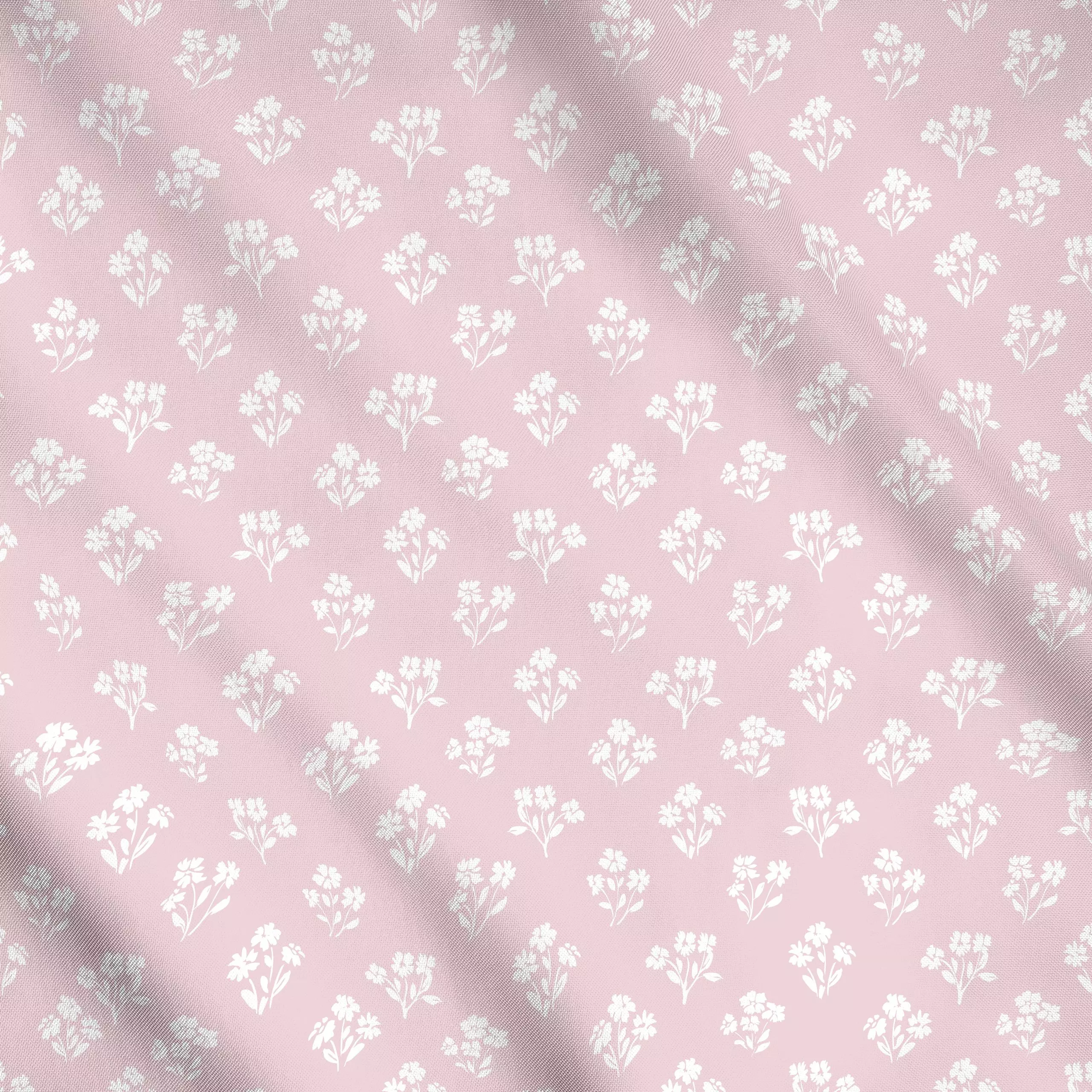 Meterware Landhaus Blumen rosa, Blumen, Sommer, von Katrin Graff