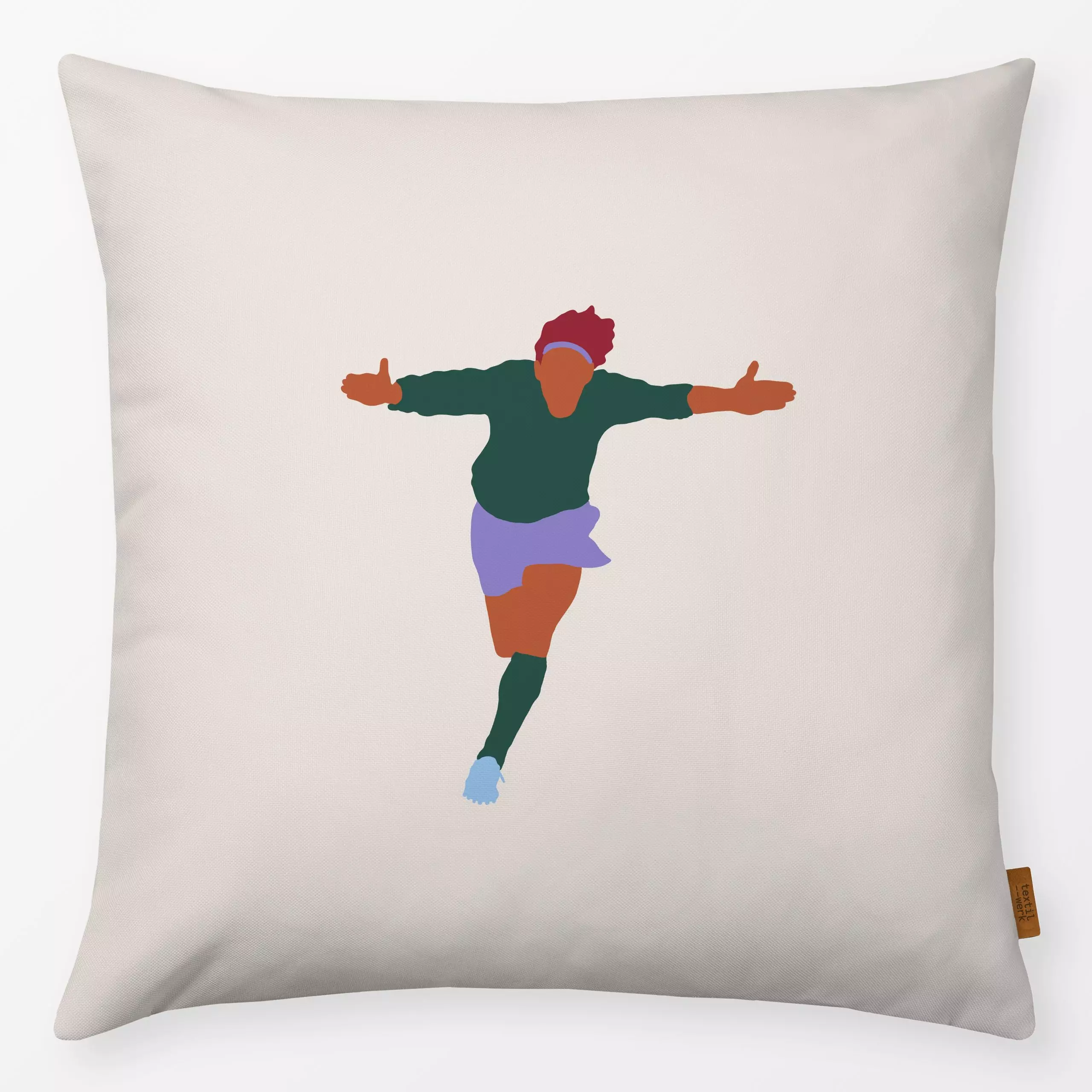Kissen Fußball 11 - Sport, Anlässe - von „textilwerk"; Illustration, Geschenk, Sport, minimalistisch, schlicht, textilwerk, ...