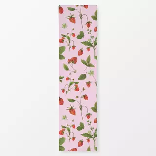 Tischläufer Wilde Erdbeeren auf pink