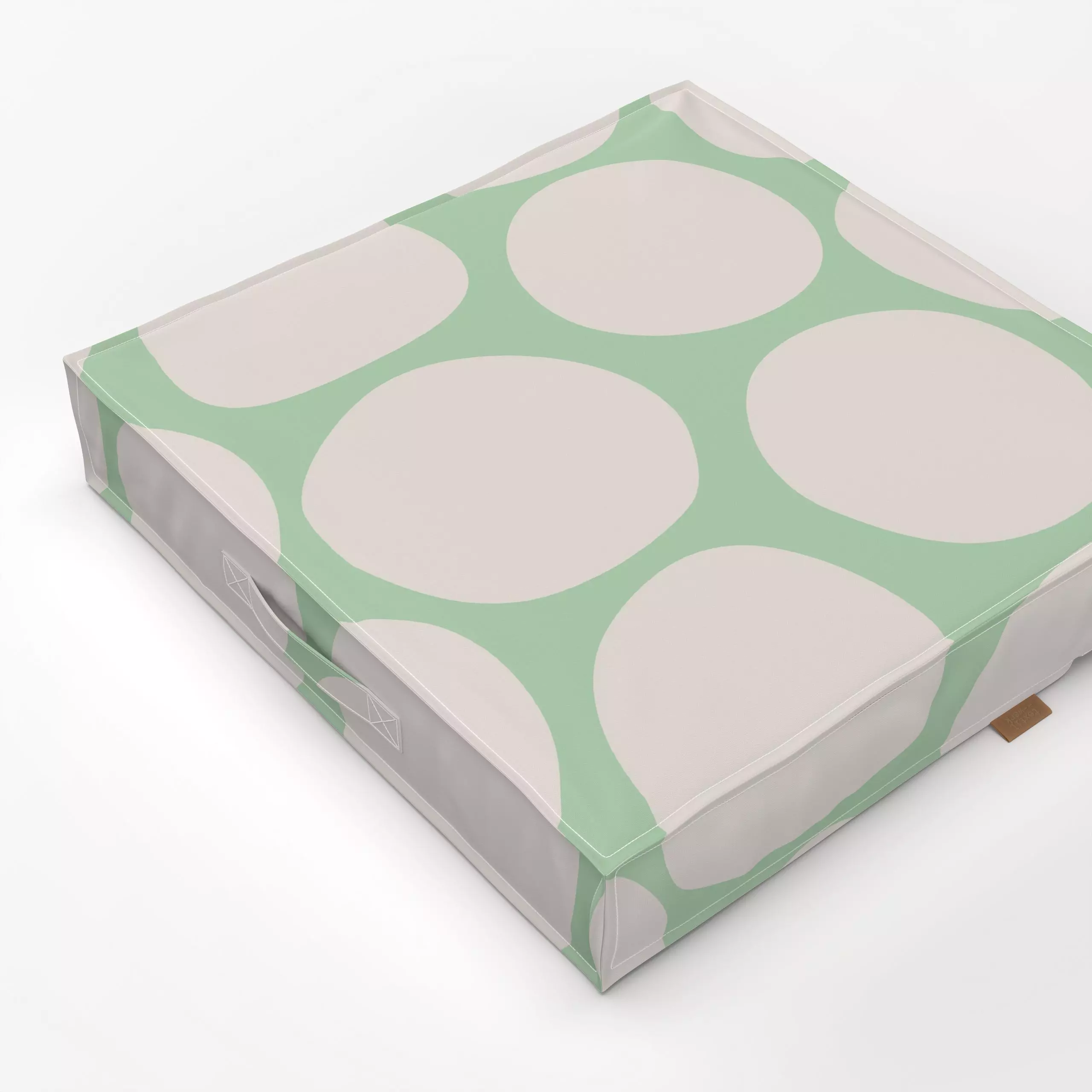 Bodenkissen Große Punkte grün - Symbole & Muster - von „Studio Kesse“; Kinder, Punkte, Dots, Kinderzimmer, bunt, gepunktet, ...