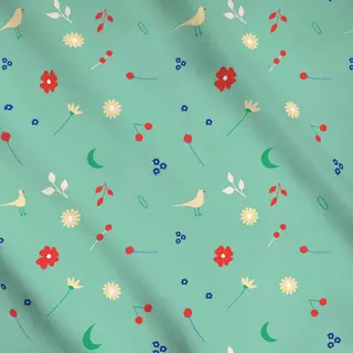 Meterware Frühling Pattern Leichtes Grün