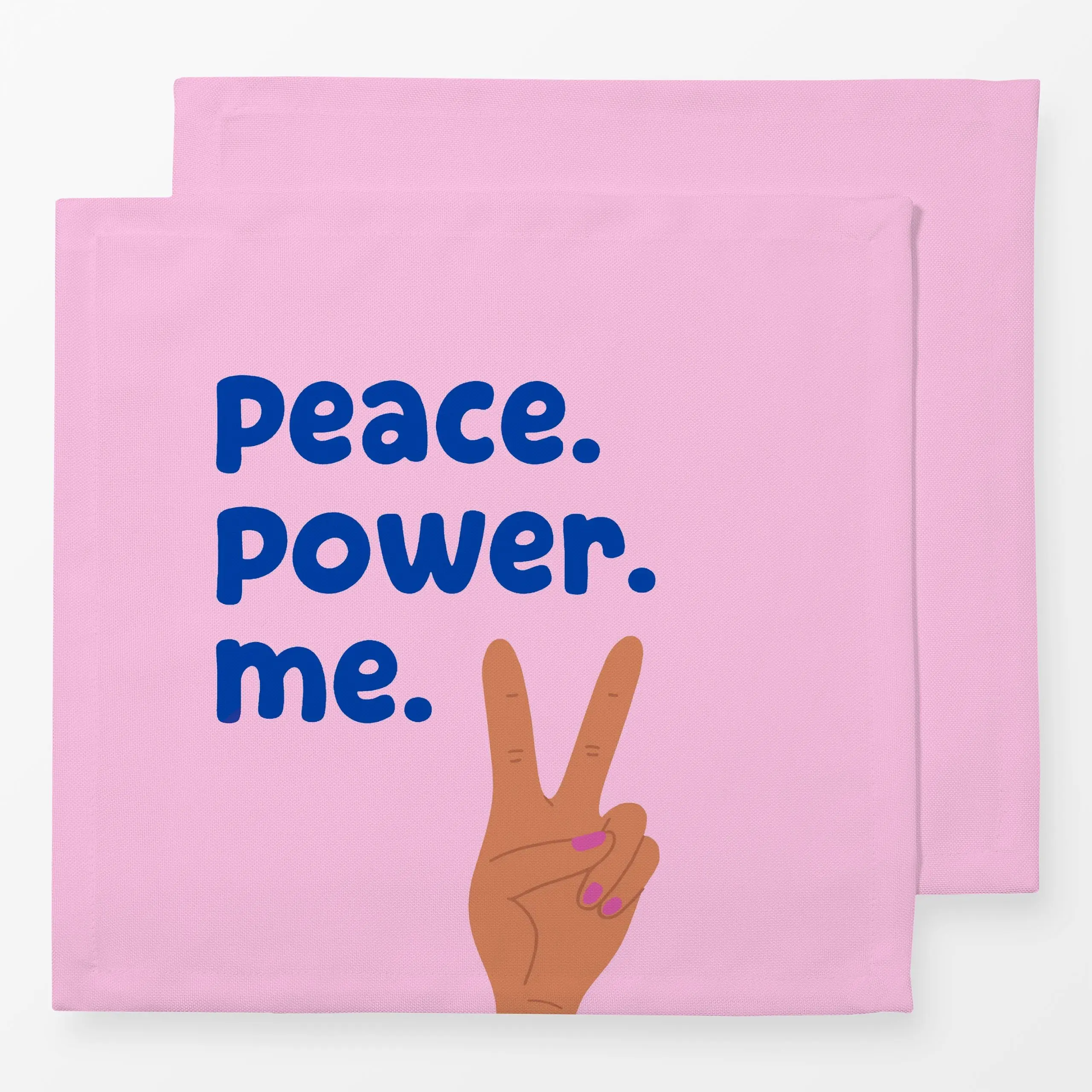 Servietten Peace (HERbst) - Sprüche & Schriftzüge - von „Verena Klöpper"; Illustration, Peace, girlpower, colorblocking, fem...