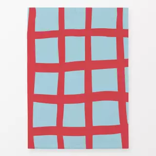 Geschirrtücher Gitter Red Blue