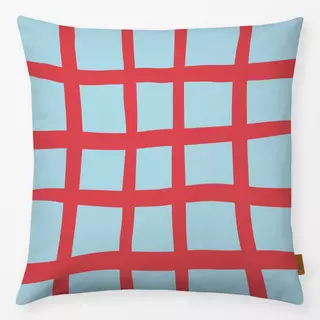 Kissen Gitter Red Blue
