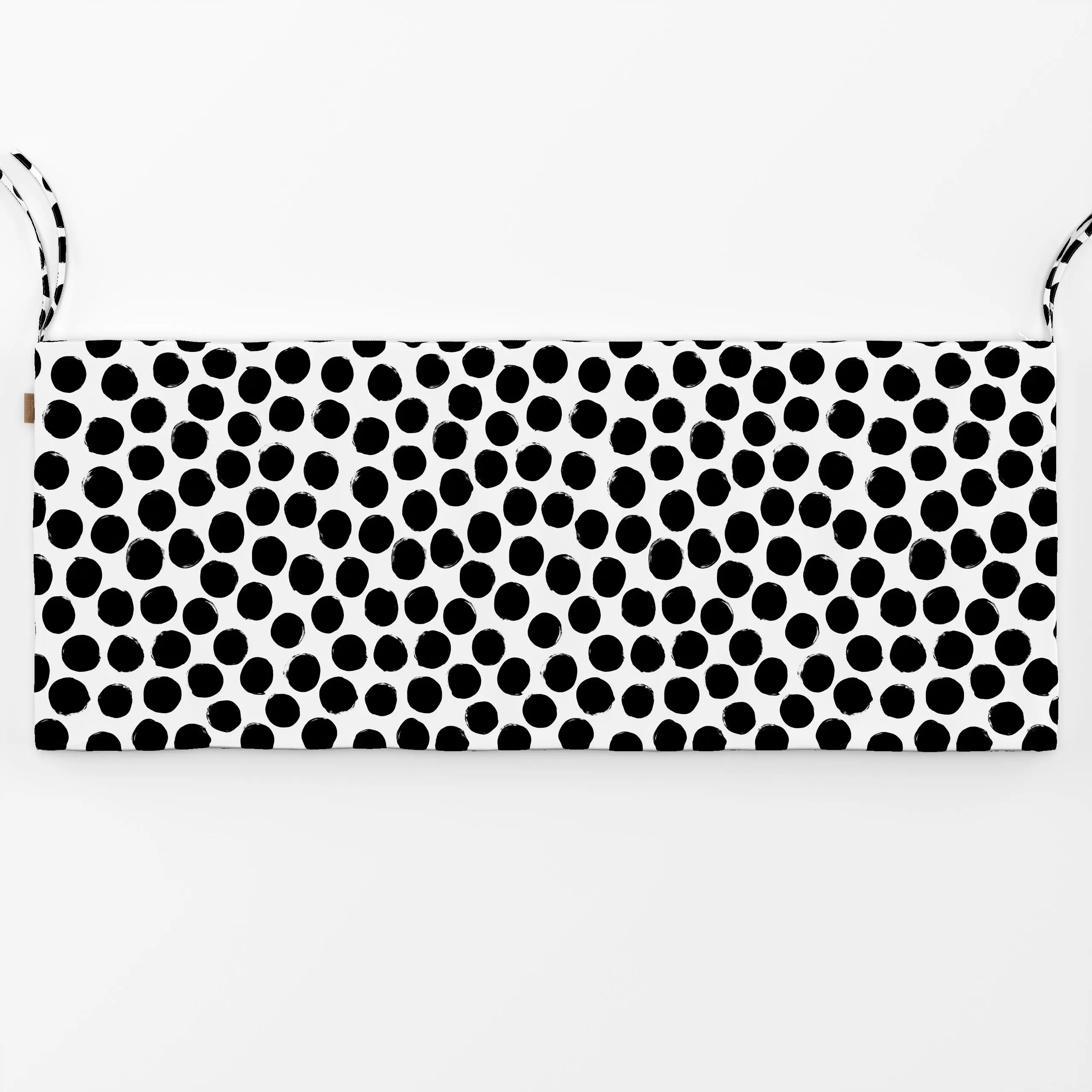 Bankauflage Polka Dots 1 Punkte - Symbole & Muster - von „Primus Pattern"; schwarz, Punkte, modern, minimalistisch, schlicht...