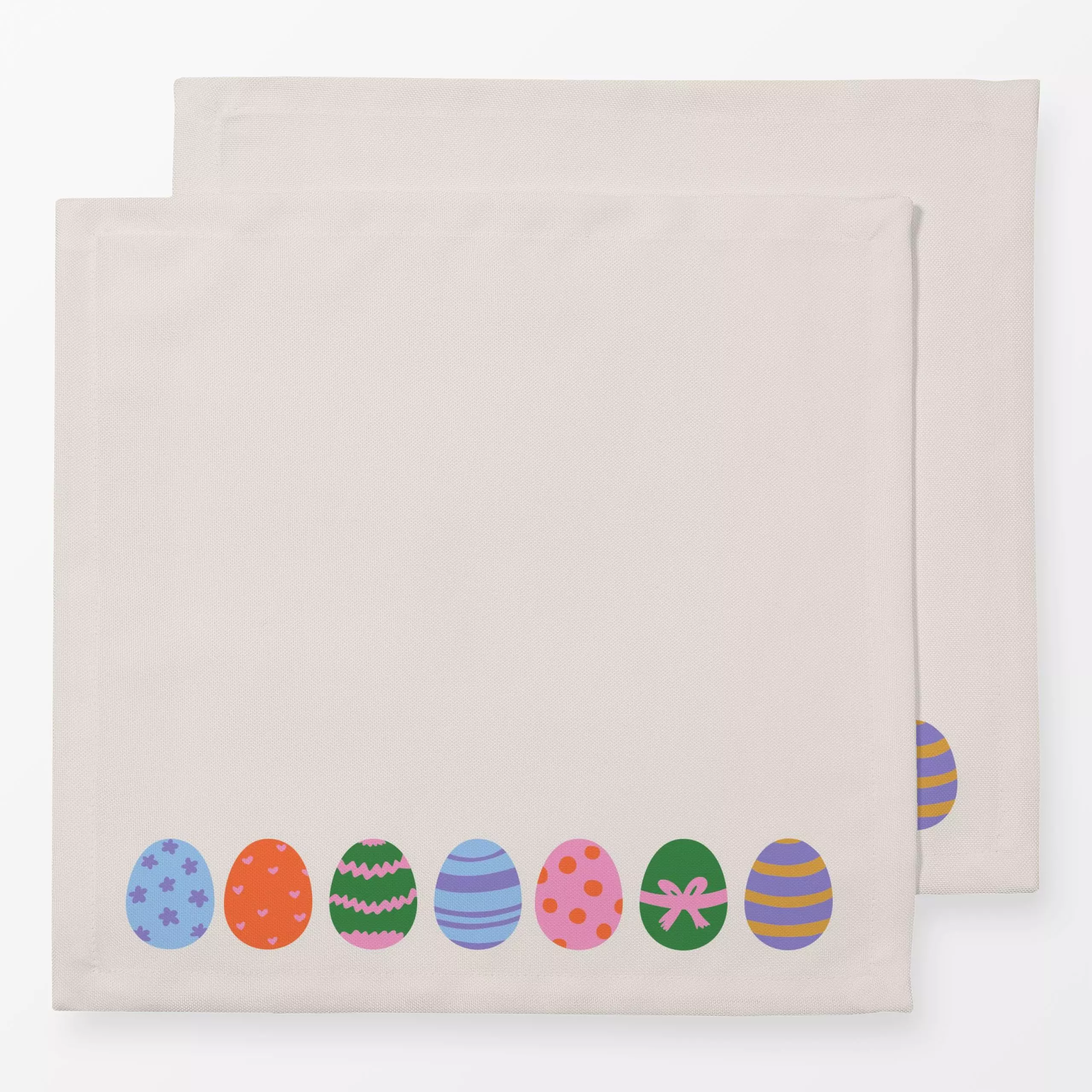 Servietten Ostereier 4 - Frühling - von „textilwerk"; Illustration, skandinavisch, beige, Ostern, minimalistisch, schlicht, ...