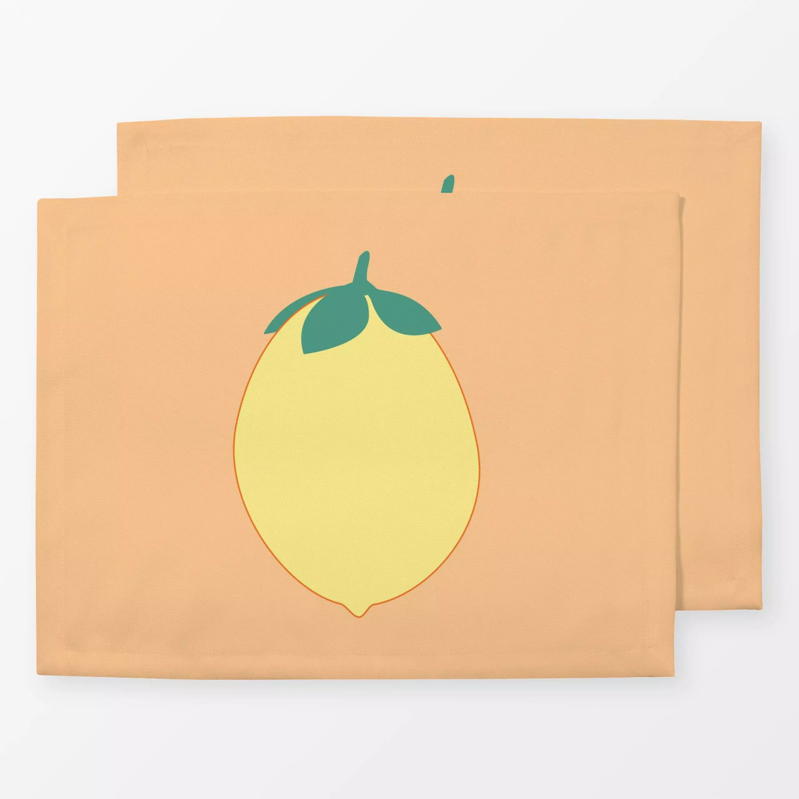 Tischset Vintage Zitrone Peach, Sommer, von Jana Moßmann