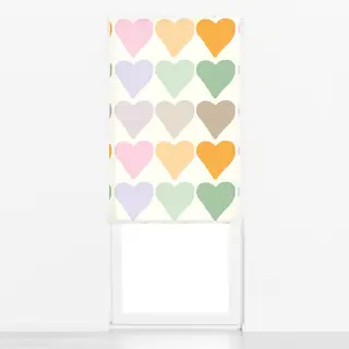 Raffrollo Herzen Muster Regenbogen