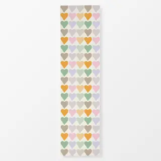 Tischläufer Herzen Muster Regenbogen