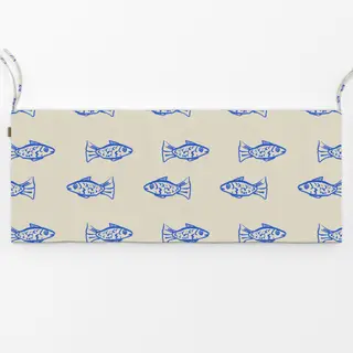 Bankauflage Minimalistic Fish Pattern