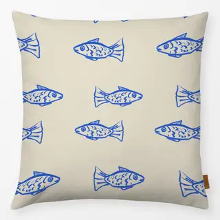 Kissen Minimalistic Fish Pattern