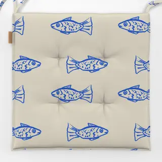 Sitzkissen Minimalistic Fish Pattern