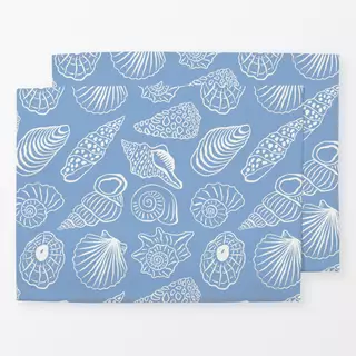 Tischset hand sketched seashells