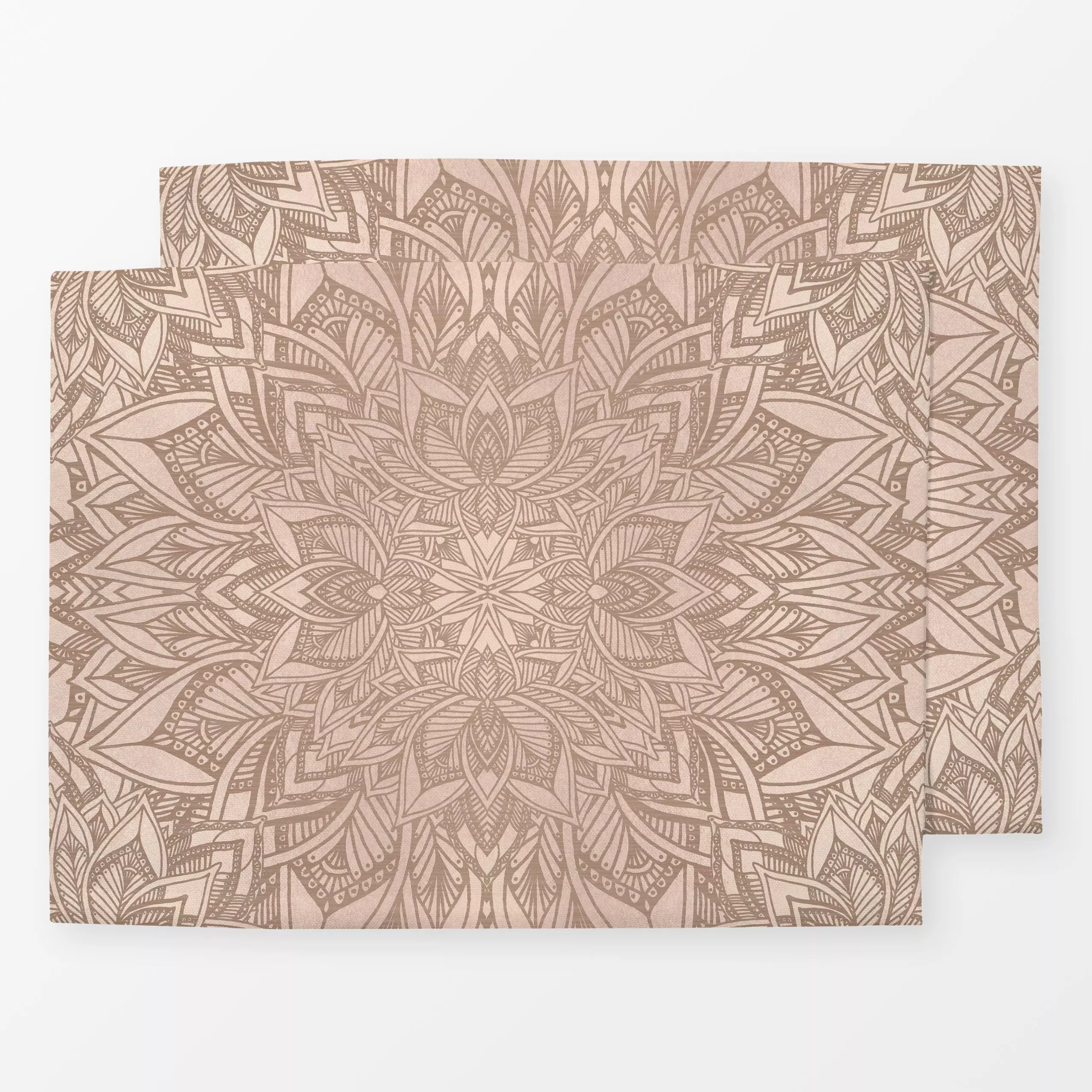 Tischset Blush Art Deco Mandala, gemustert, von Bloomery Decor