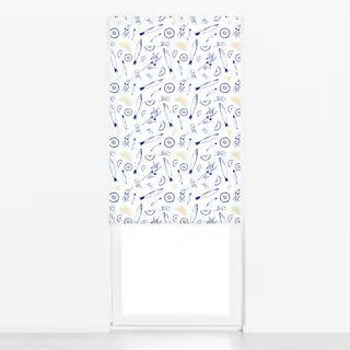 Raffrollo Santorini Fishpattern