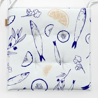 Sitzkissen Santorini Fishpattern