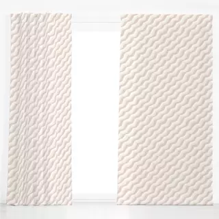 Dekovorhang Wellen Diagonal Beige Sand