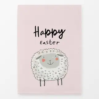 Geschirrtücher Happy Easter - Schaf rosa