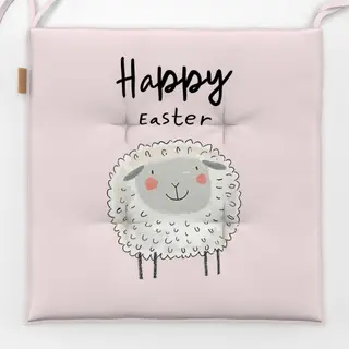 Sitzkissen Happy Easter - Schaf rosa