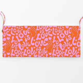 Bankauflage Love is Love (orange)