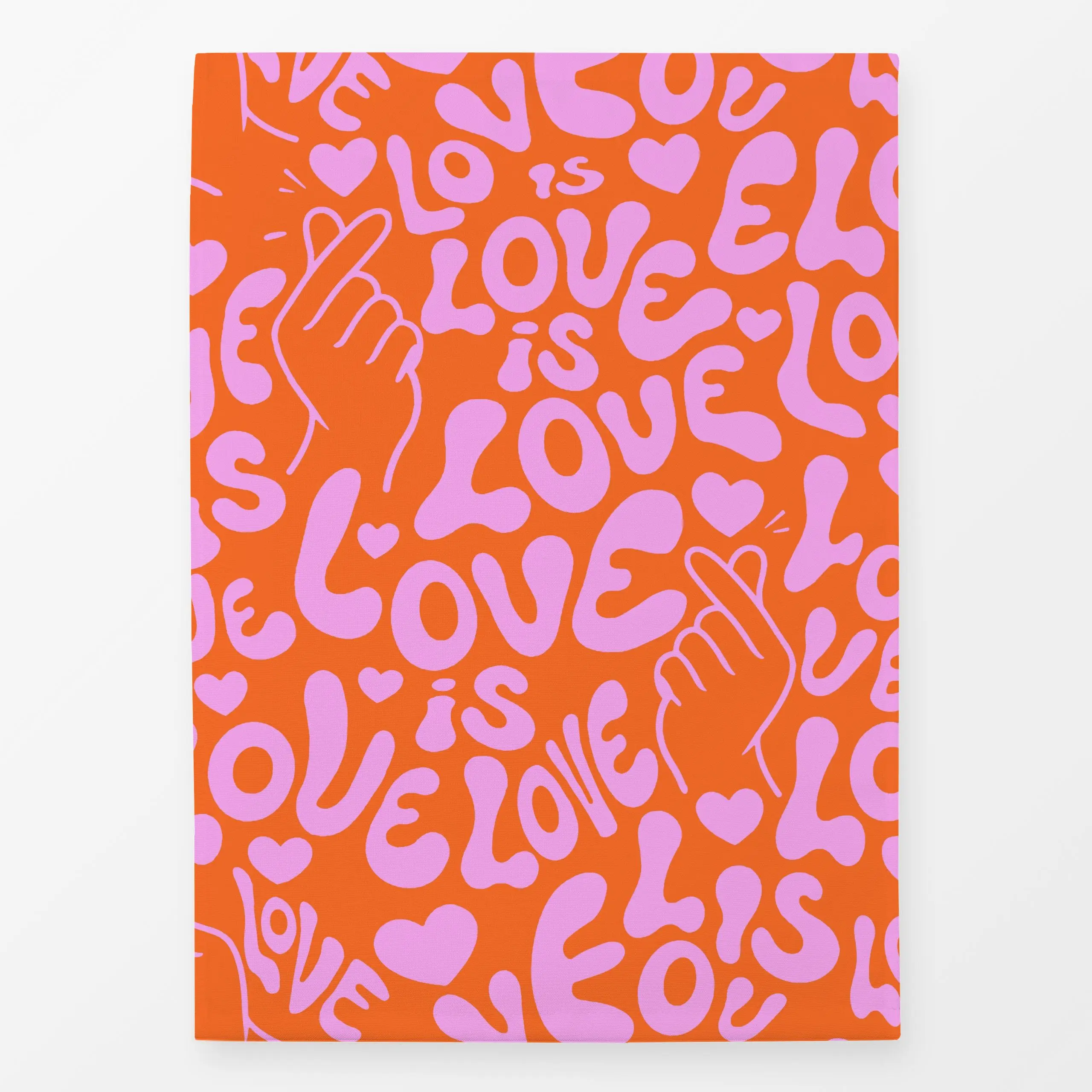 Geschirrtücher Love is Love (orange) - Liebe, Romantik & Pride, Sprüche & Schriftzüge - von „Verena Klöpper"; Love, Pride, p...