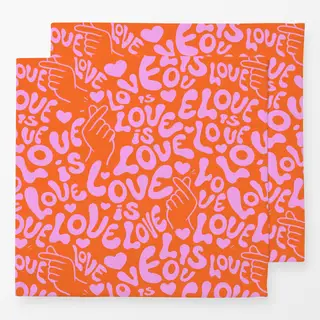 Servietten Love is Love (orange)