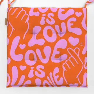Sitzkissen Love is Love (orange)