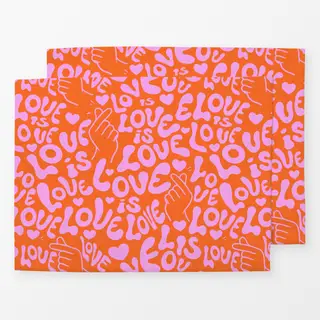 Tischset Love is Love (orange)