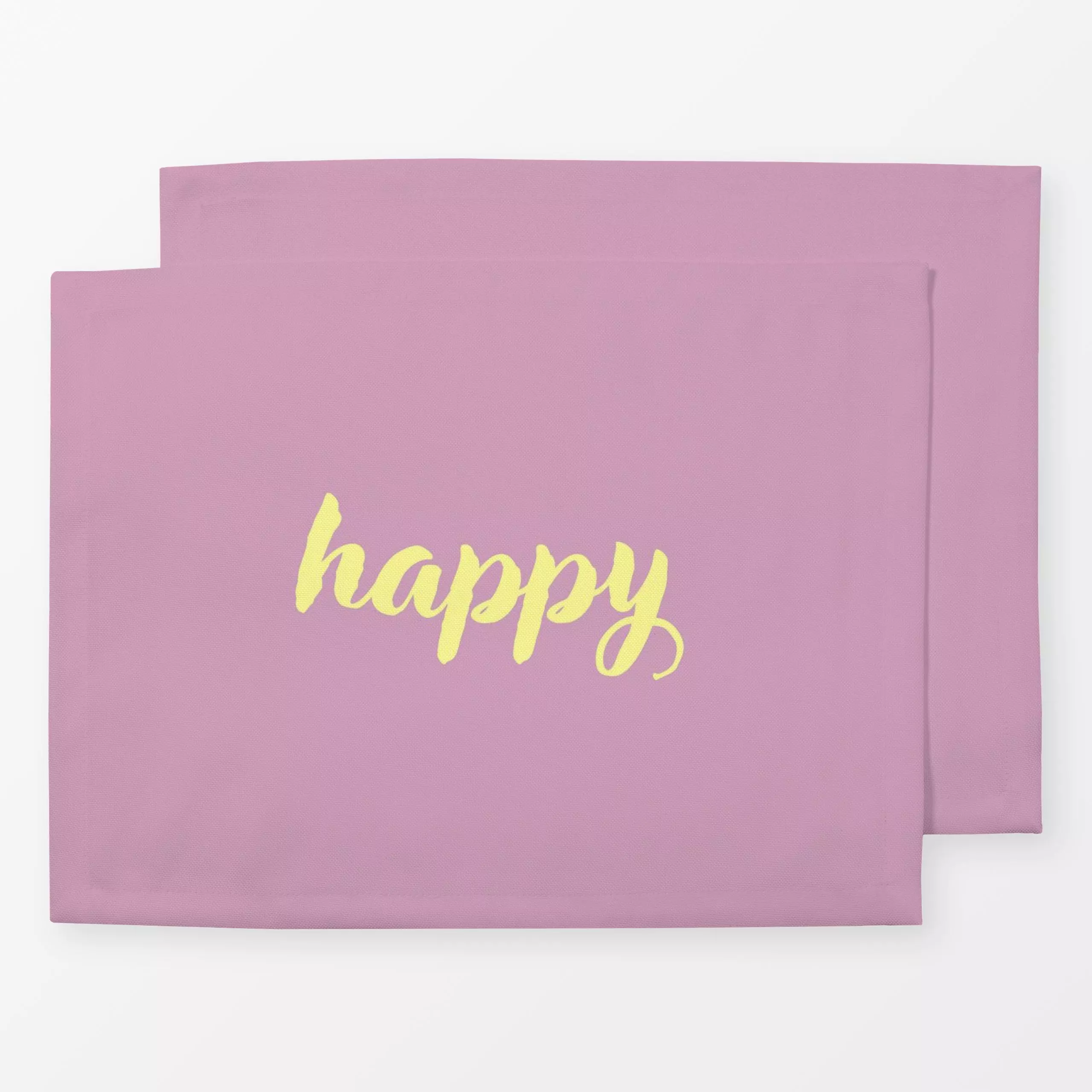 Tischset Happy Lila - Kinderzimmer & Motive für Kinder, Liebe, Romantik & Pride, Sprüche & Schriftzüge - von „Studio ROSAGRA...