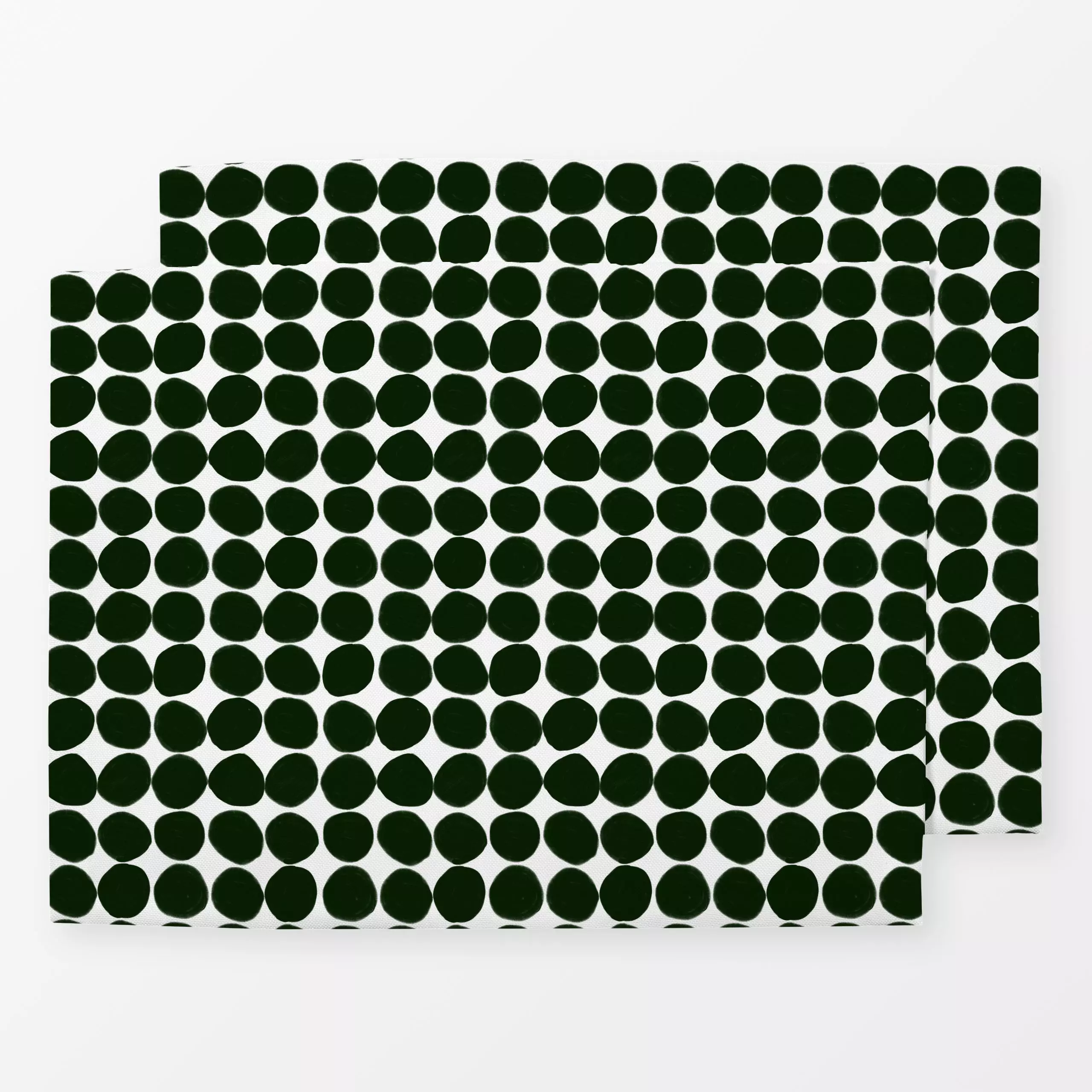 Tischset Urban Jungle Punkte Dunkelgrün - Symbole & Muster, Pflanzen & Botanik - von „Sophie Augustin Illustration"; Punkte,...